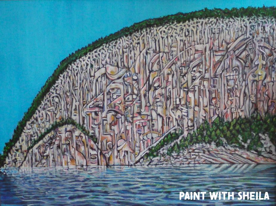 Oiseau Rock painting